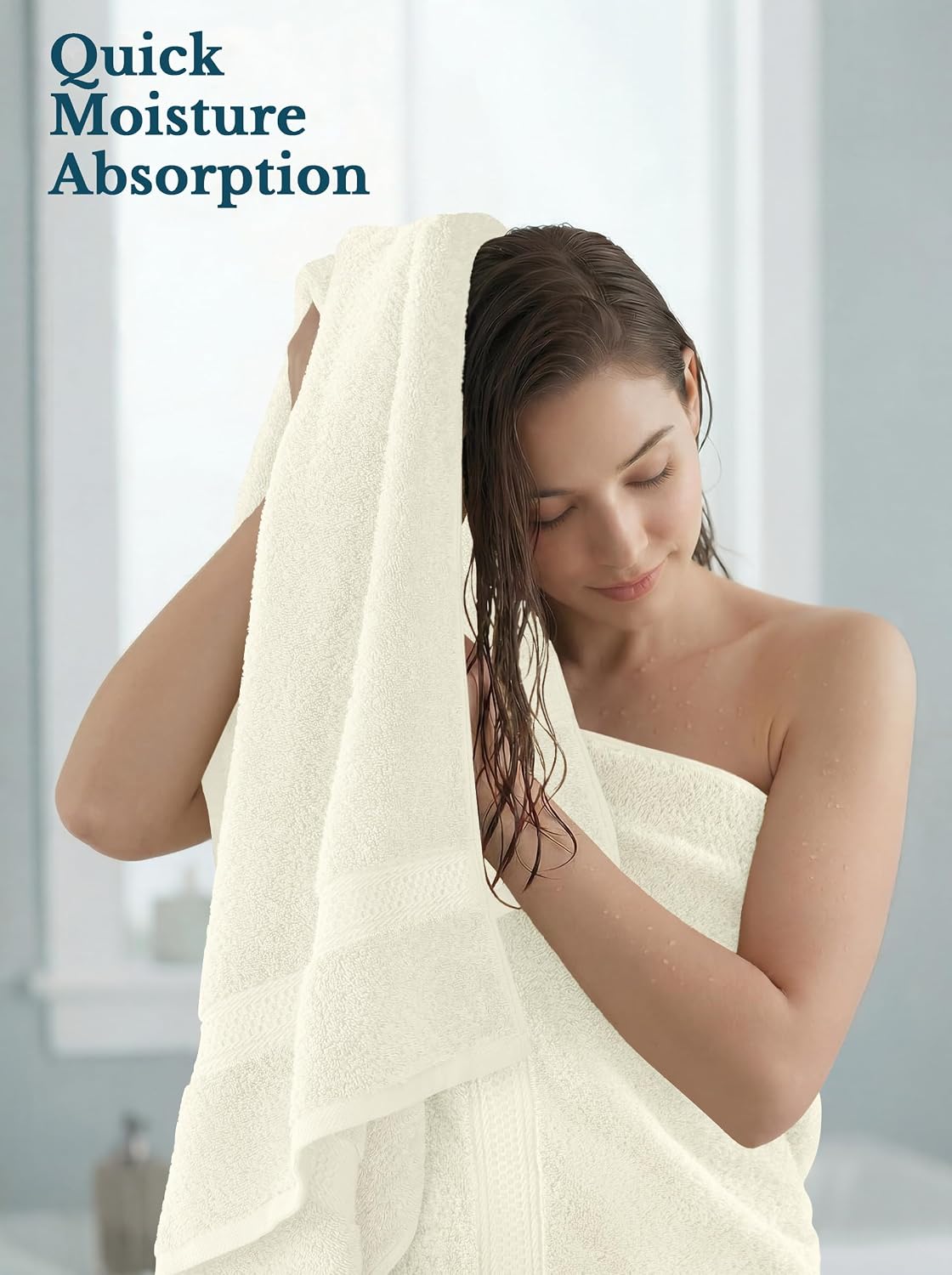 utopia towels 4 pack premium bath towels, 27x54, package contents