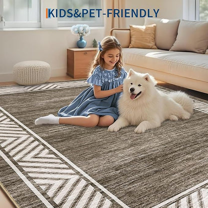 GarveeHome Modern Rugs for Living Room 8x10 Large Bordered Floor Mats - Image 7