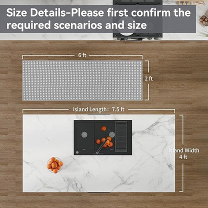 2x6 ft Boho Kitchen Runner Rugs Mat Woven Runners - Image 2