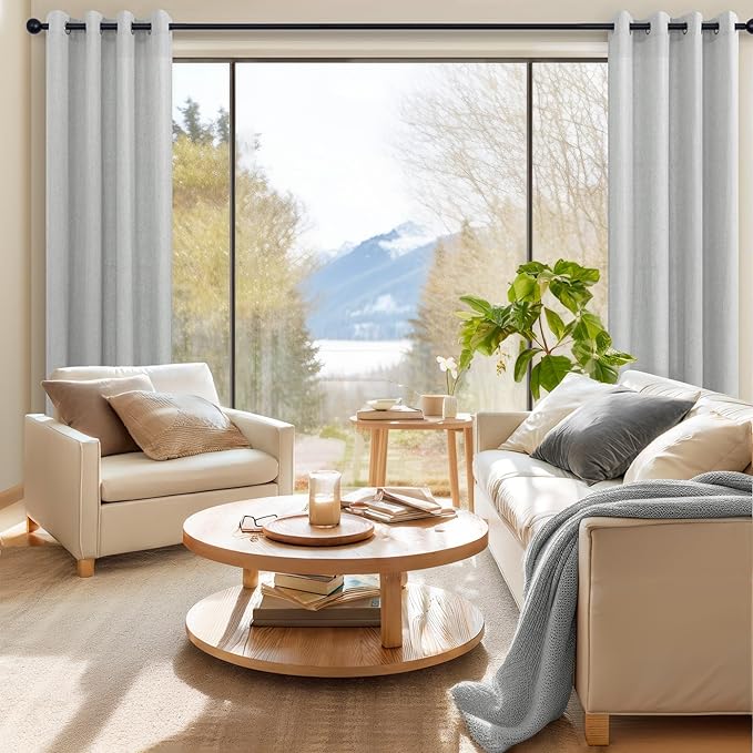 Light Grey Curtains 84 Inch Length - Image 4