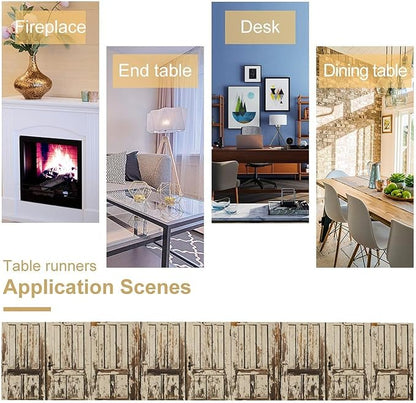 Barn Door Table Runner Rustic Wood Wooden Brown Farmhouse Door Western Country - Image 6
