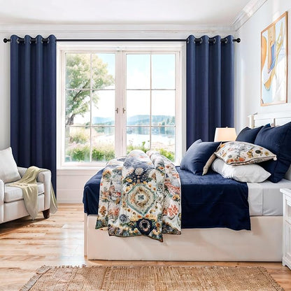 Pitalk Boy Bedroom Curtains 63 Inch Length Grommet Privavy Semi Sheer Light - Image 2