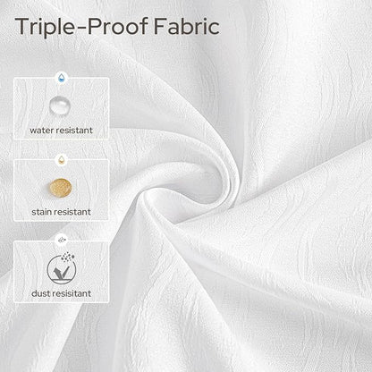 HOMEIDEAS White Semi Sheer Curtains 96 Inches Long, Light Filtering Privacy - Image 3