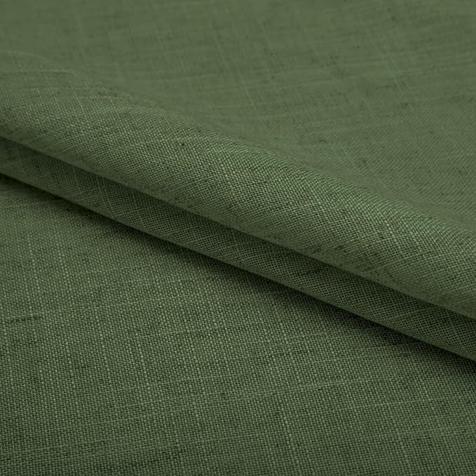 Pitalk Olive Green Linen Curtains 108 Inch Extra Long - Image 8