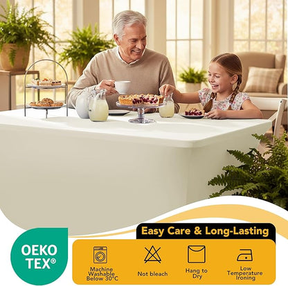 6-Pack Premium Cream Spandex Tablecloths - Image 7