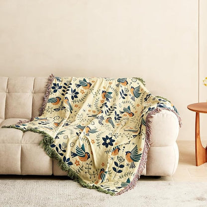 MSGKV Boho Throw Blanket Cotton Blanket - Image 5