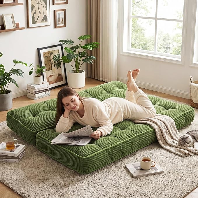 63 Inch Folding Sofa Bed Convertible Chair, 2-in-1 Convertible Boneless Sofa - Image 5
