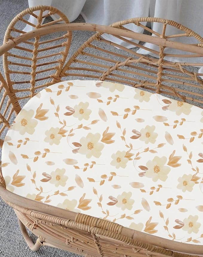 Bassinet Sheets for Baby Girls Boys 2 Pack, Fitted Baby Mattress Sheet for - Image 3