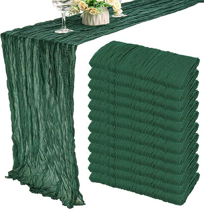 12 Pack Boho Gauze Table Runner 35x72 Inch by Fivenl