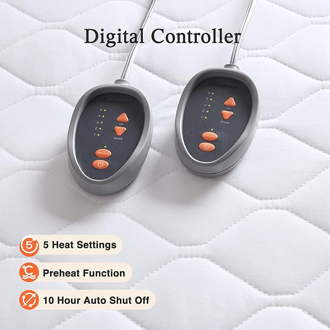 Beautyrest Cotton Blend Heated Mattress Pad Secure Comfort Technology - Image 3