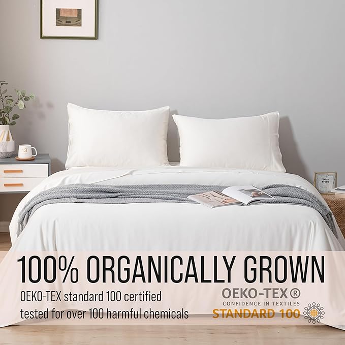 Bella Coterie Luxury Bamboo Viscose Split King Size Sheet Set | 2 Fitted Sheets - Image 5