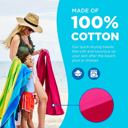kaufman - soft oversized beach towels in bulk, side view