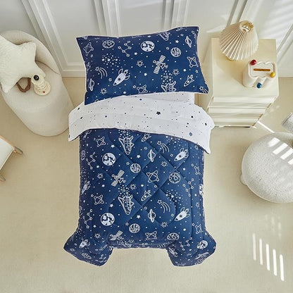 DuShow Navy Blue Toddler Bedding Set - Image 4