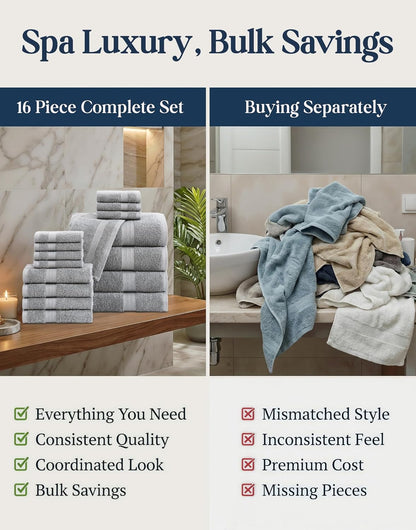 100% cotton bath towels set soft absorbent quick, package contents