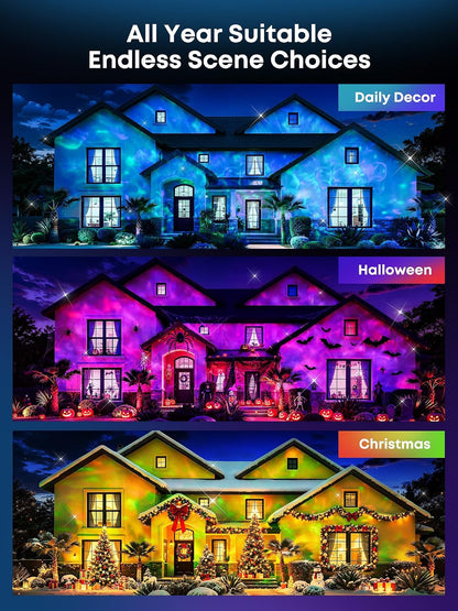 PIKOY Halloween Projector Outdoor with App, Halloween Decorations Outdoor