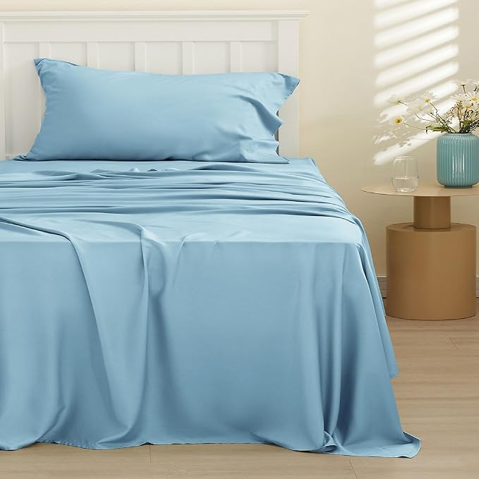 Bedsure Cooling Sheets Twin XL, Rayon Derived from Bamboo, Breathable & Soft - Image 2