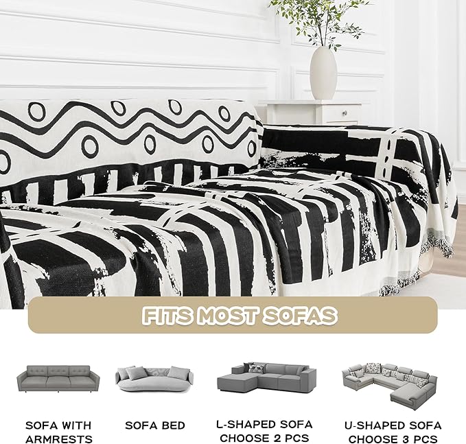MEETSKY Boho Couch Cover Sofa Covers - Image 7