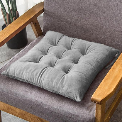 Set of 4 Square Chair Pads Indoor Seat Cushions Pillows - Image 6