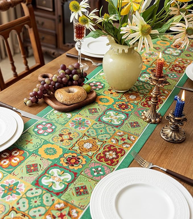 13×72 Inch Table Runner, Retro-Luxury Tassels Series - Image 6