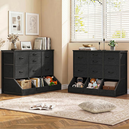 romorgniz dresser for bedroom, 7 drawer and 3, front angle view