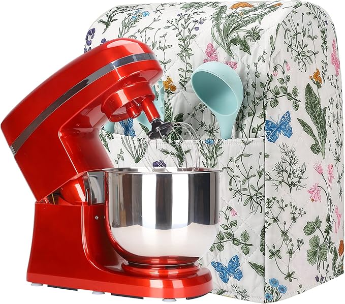 Stand Mixer Cover, Floral and Plants Kitchen Mixer Cover Compatible by CEMGYIUK