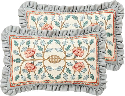 Rectangle Throw Pillow Covers Set of 2, Cottage Rustic by bilingaier