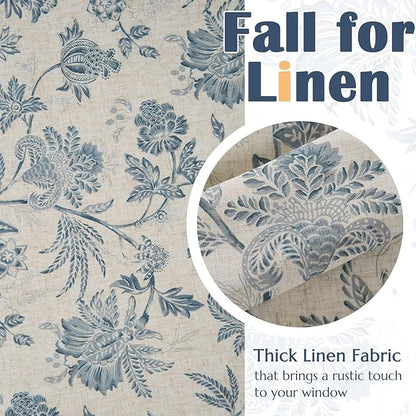 jinchan Floral Valance Curtain Linen Kitchen Valance - Image 9