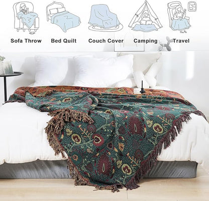 MSGKV Cotton Bed Blanket for Couch and Sofa Blankets for Living Room Bedroom - Image 5