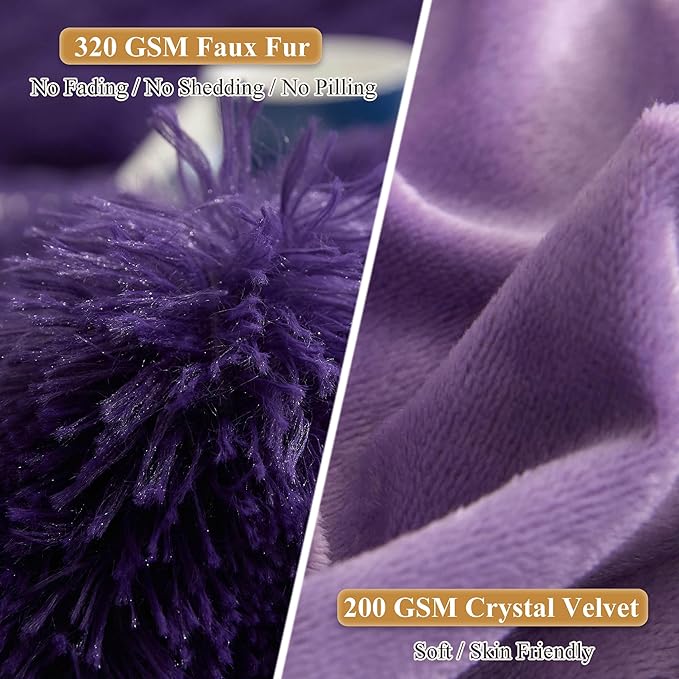 XeGe Faux Fur Fluffy Throw Pillowcases, Plush Shaggy Soft Furry Pillow Covers - Image 4