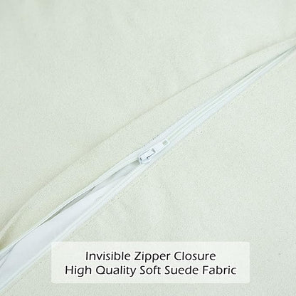 LIGICKY Set of 2 Decorative White Fluffy Pillow Covers Shams New Luxury Series - Image 6