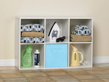 closetmaid cubeicals 6 cube storage shelf organizer bookshelf, front angle view