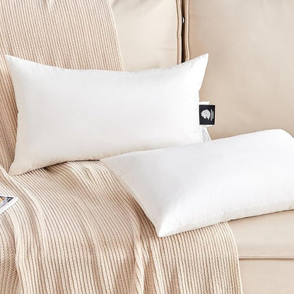 Organic Feather Down Lumbar Pillow Inserts by KUSNUG-CozySleep