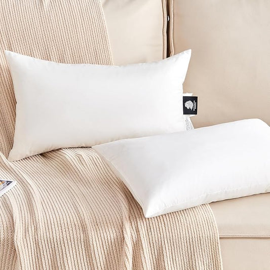 Organic Feather Down Lumbar Pillow Inserts by KUSNUG-CozySleep