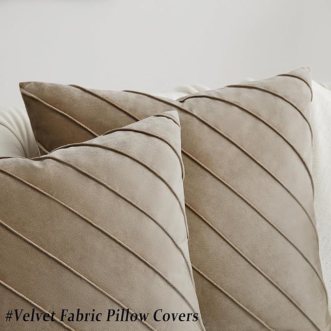 GIGIZAZA Decorative Velvet Pillow Covers 20x20, Living Room Square Cushion - Image 3