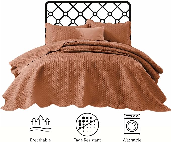 IR Imperial Rooms California King Quilt Bedding Set Size + 2 Pillow Shams - Image 7