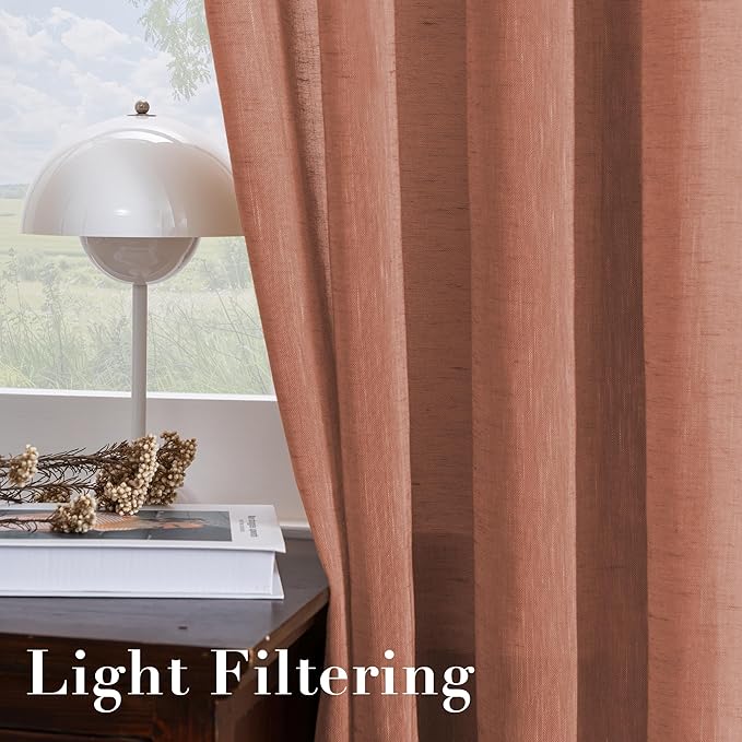H.VERSAILTEX Linen Curtains Natural Linen Blended Curtain Panels - Image 5
