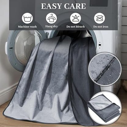 Waterproof Blanket for Bed Couch Sofa, Fleece and Flannel Waterproof Mat - Image 6
