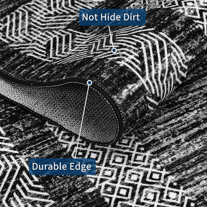GarveeHome Large Washable Rug 9x12 Modern Geometric Non Slip, Distressed - Image 5