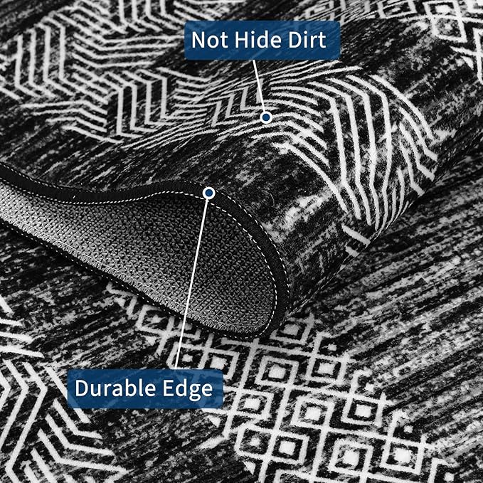 GarveeHome Modern Geometric Rug 4x6 Washable Rug - Image 5