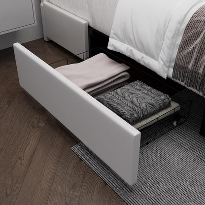 keyluv king size bed frame with rgb led, package contents