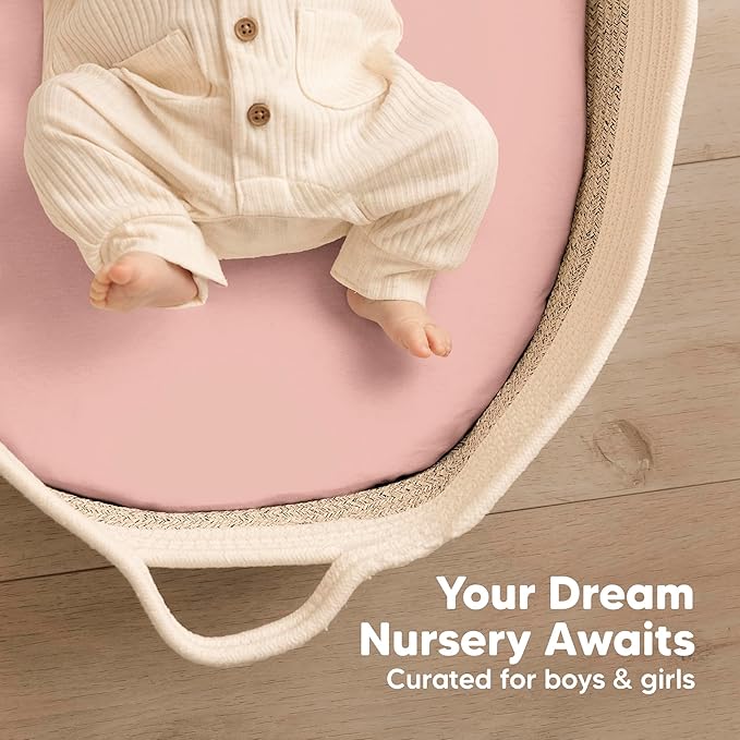 2-Pack Baby Bassinet Sheets Girl, Boy - Image 8