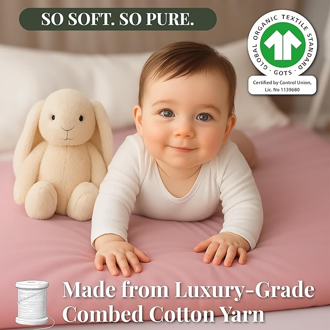 GOTS Organic Bedside Bassinet Sheets 33x20 - Image 4