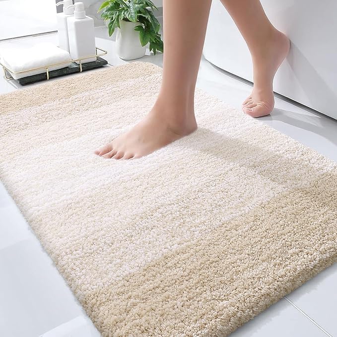 OLANLY Bathroom Rugs Mat 36x24, Extra Soft Absorbent Microfiber Bath Rugs by OLANLY