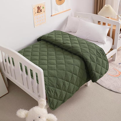 NTBAY Down Alternative Toddler Comforter, Lightweight and Warm Solid Color Baby - Image 3