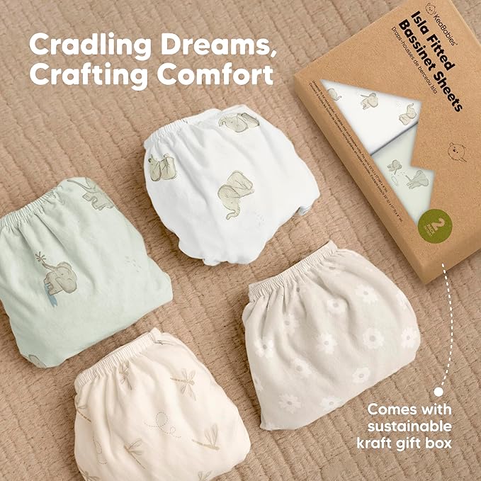2-Pack Baby Bassinet Sheets Girl, Boy - Image 9