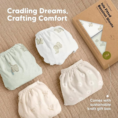 2-Pack Baby Bassinet Sheets Girl, Boy - Image 9