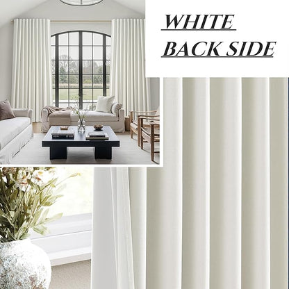Cute Blackout Curtains 70 Inches Extra Wide Linen 90 Inch Length - Image 7