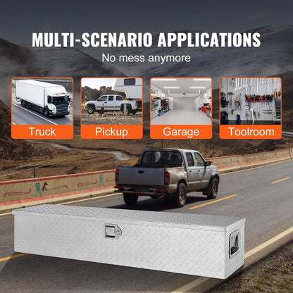 vevor heavy duty aluminum truck bed tool box, package contents