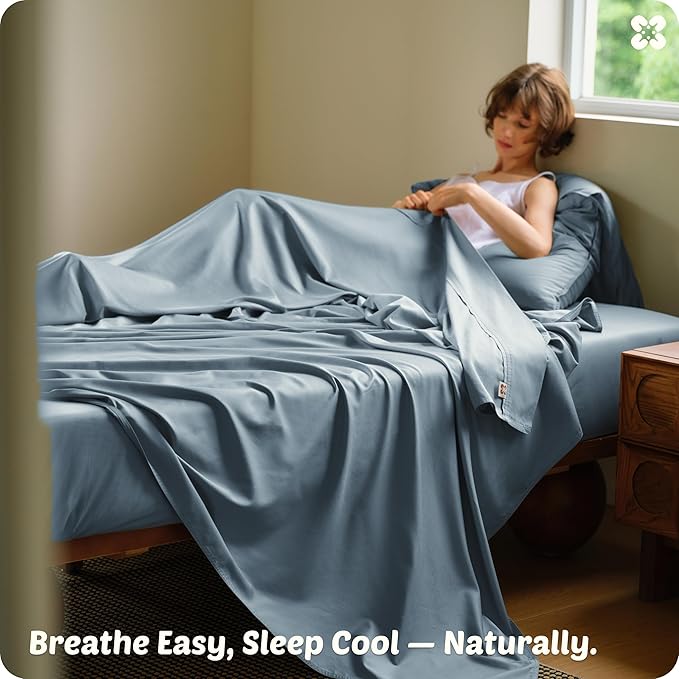 Bedsure Cooling Sheets, Rayon Derived from Bamboo & Cotton Blend, GentleSoft - Image 7