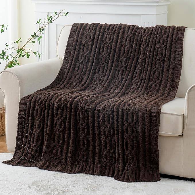 Battilo Dark Brown Throw Blanket - Image 8